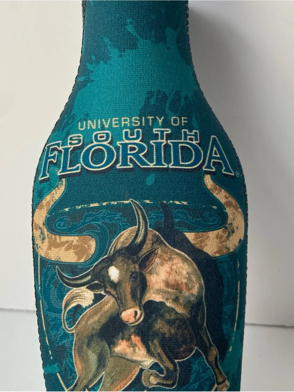 University of South Florida Bulls Bottle Koozie Guy Harvey Insulated w Zipper